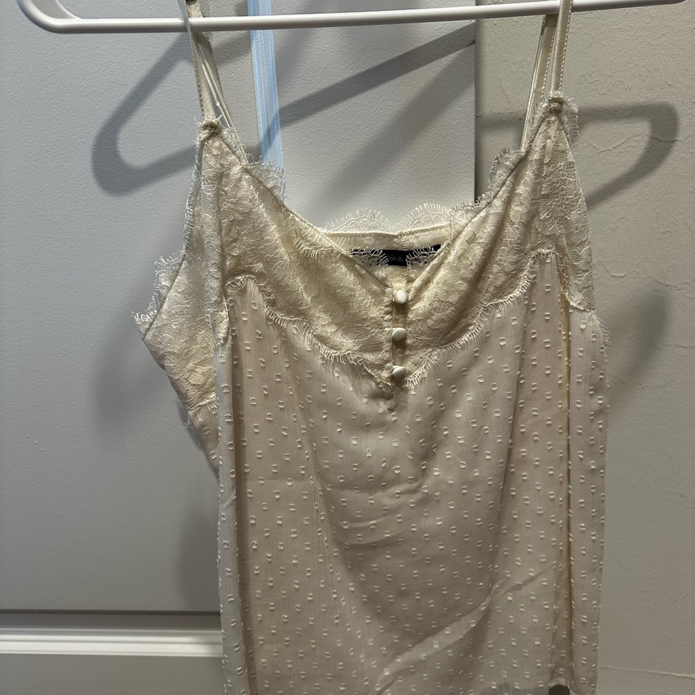 Abercrombie Cream Lace Trim Women's Top